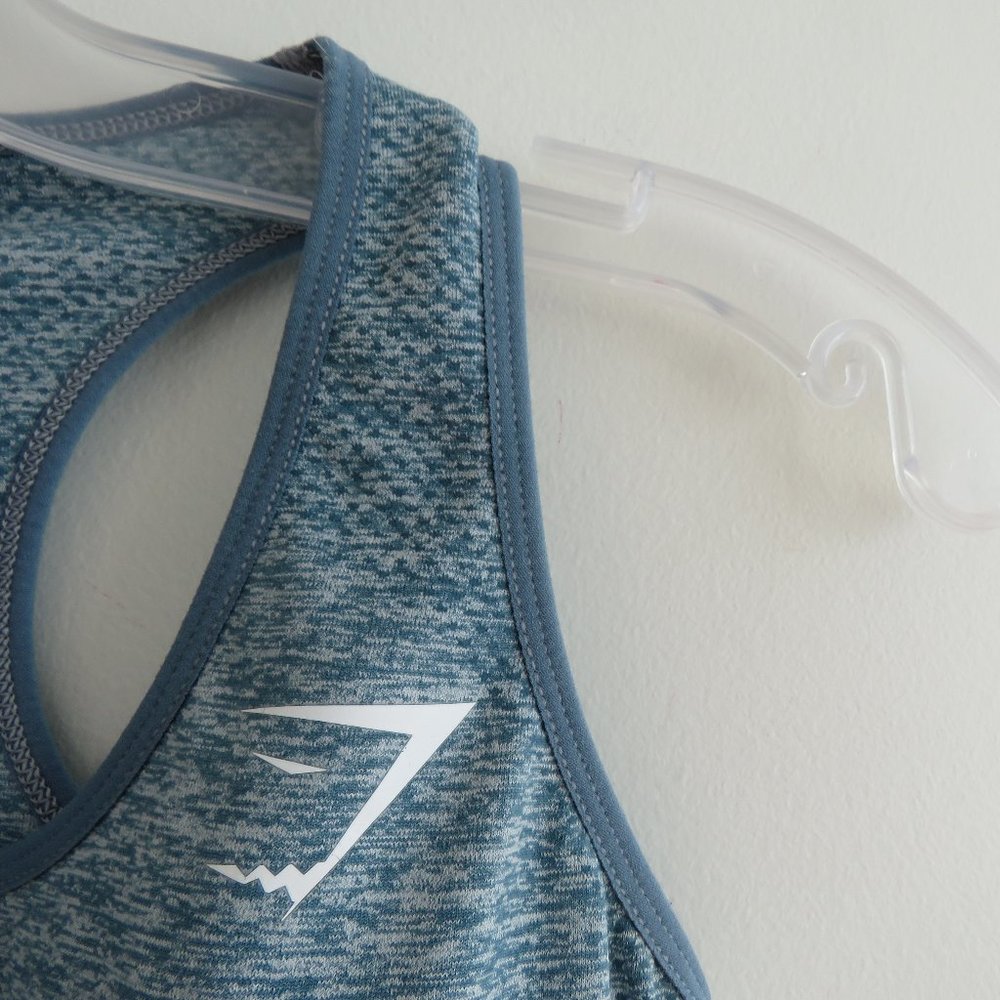 GYMSHARK Vital Seamless 2.0 Sports Bra in Blue Marl - Size S - Picture 3 of 14